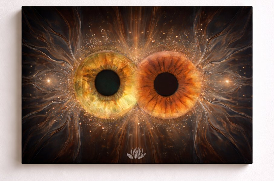 Tableau artistique issu d’une prise de vue macro de l’iris
