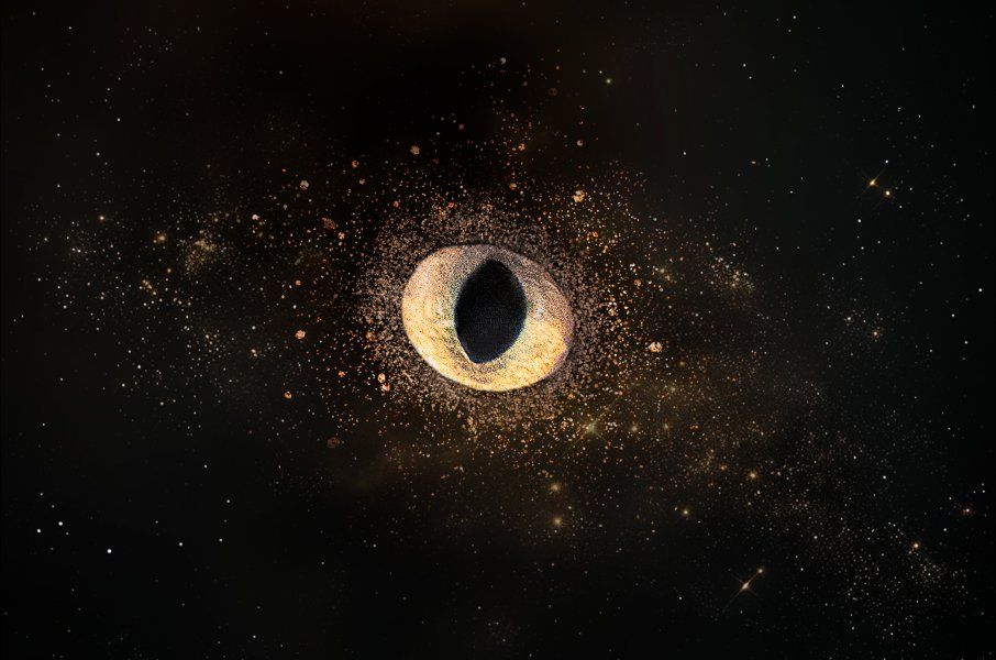 Œuvre d’art créée à partir d’une photographie d’iris
