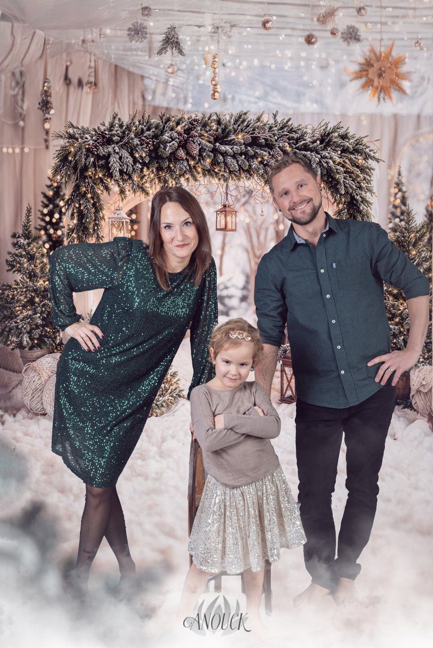 Séance photo famille noël réalisée à Neuchâtel